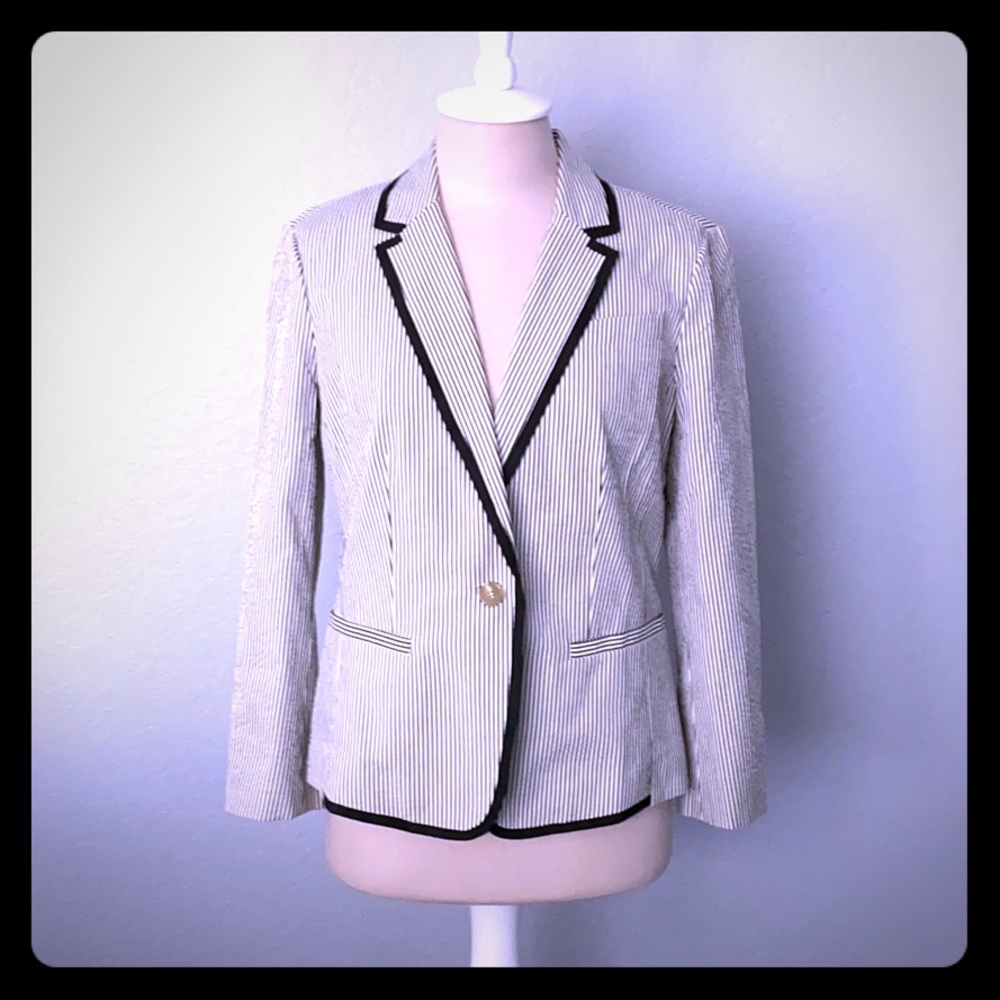 LOFT pinstriped single breasted blazer - NWT Sz 8